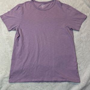 J. Crew Lavender Short Sleeve Tee Large Slim Knit Goods
